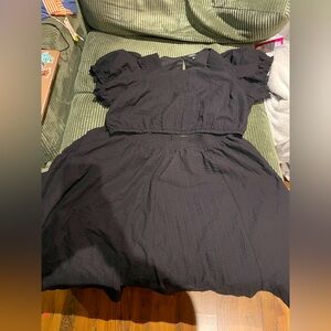 Torrid Black Top + Midi Skirt Set Size 4